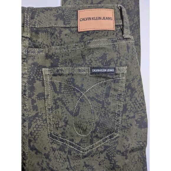 Calvin Klein Skinny Jeans‎ High Rise Python Print 26 Cropped Ankle Stylish Snake - Picture 8 of 10